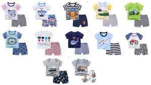 Kids Baby Boy Summer Spring Set 2 Pcs T Shirt+shorts Suit Cotton Boy 1-4 Years