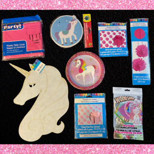 Unicorn Birthday Party Bundle Lot- Pink Party Decorations Unicorn Party Supplies
