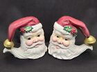 Obnibus by Fitz and Floyd Santa Claus Head Christmas Salt and Pepper Shakers