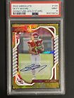 2022 Absolute Gold Stars Signatures /10 Skyy Moore #124 Auto Chiefs PSA 9