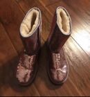 UGG Sequin Boots Women's Size 7 Pink Classic Short Inv#Z3088