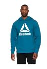 Reebok Men's Teal Blue Long Sleeve Delta Logo Hoodie Size XL NEW