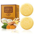 2 Pack Ginger Hair Regrowth Shampoo Bar, Turmeric Shampoo Bar Soap with Coconut