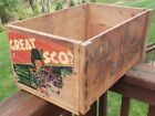 Mountain Lake County Bartletts Wood Packing Crate Vintage Farm Advertising