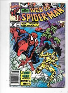 Web of Spiderman #66 Spidie with Green Goblin and Molten Man