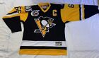 1988-92 Pittsburgh Penguins Mario Lemieux NHL away hockey Jersey #66 CCM Medium