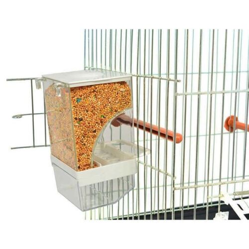 Bird Feeder Auto Food Dispenser Parakeet Canary Budgie Finch Clean Cage
