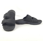 Dunham Mens Slides Sandals Size 9 Black Newport Mules Adjustable Shoes CH9118