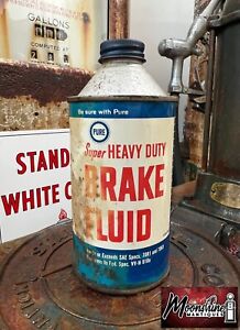 1950’s PURE Brake Fluid Cone Top Can - Gas & Oil