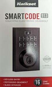 Kwikset SmartCode 913 Touchpad Electronic Deadbolt Bronze 99130-009 NEW