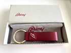 Men's Burgundy Leather BRIONI Keychain New In Box w/embossed dust cloth, no tags