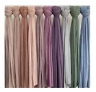 170*60cm Premium Quality Jersey Cotton Hijab Scarf Women headwrap Turban  Shawl