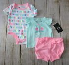 Under Armour Baby Girls 3 Piece Outfit Set Shorts Tee Bodysuit Infant 3M 6M 9M