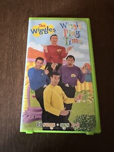 VHS Tape The Wiggles Wiggly Play Time  Kids Songs Hard Case Playtime 2001