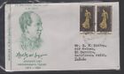 India #542 pair  (1971 Abanindranath Tagore  issue) addressed FDC