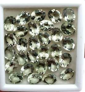 Natural Green Amethyst Oval Cut Loose Gemstone Lot 39 Pcs 8x10 MM 100 CT
