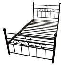New ListingTwin Sized Bed Frame Metal Platform Bed Slat Support with Headboard Footboard