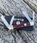 TREE BRAND BOKER **1095 CARBON BLADES SMOOTH BROWN 4 BLADE CONGRESS KNIFE KNIVES