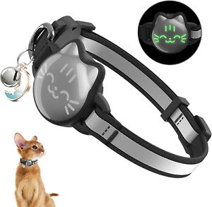 Cat Collar-Airtag Holder, Reflective Strap,Apple Tag, Cats,Kittens,Puppies(9-13)