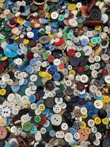 250 Buttons assorted mixed color and sizes bulk Mixed Button lot Vintage