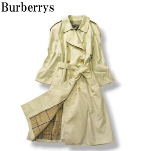 BURBERRY trench coat, lining check pattern, size 7 (S) color beige, vintage