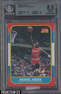 1986 Fleer Basketball #57 Michael Jordan RC Rookie HOF BGS 8.5 w/ 9 LOOKS MINT