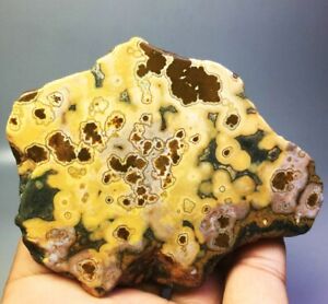 Best Natural Polished Ocean Jasper Agate Quartz Crystal Slice Stone Reiki