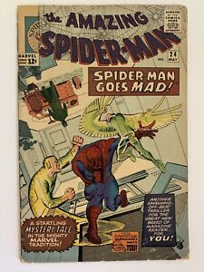 AMAZING SPIDER-MAN #24 1.8 GD- 1965 3RD APPEARANCE OF MYSTERIO MARVEL COMICS