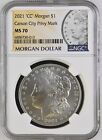 2021-CC NGC MS70 Morgan Silver Dollar Carson City Privy Mark 013
