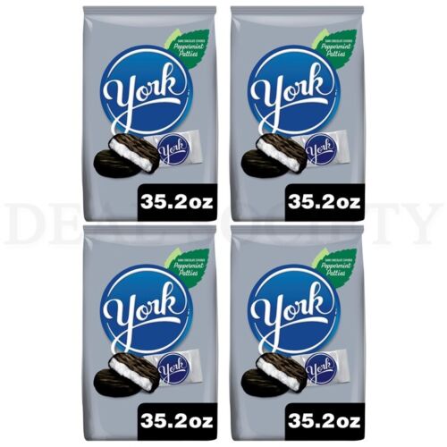 YORK Dark Chocolate Peppermint Patties Easter Candy Party Pack 35.2 oz Lot of 4