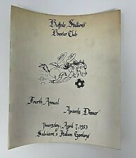 April 7 1983 Buffalo Stallions Fourth Annual Awards Dinner Booster Club Program