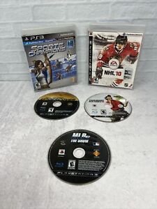 (Lot of 5) PS3 Sports Games: NHL Tiger Woods Need For Speed MLB Show Champions