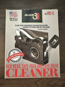 Vintage ALLSOP VHS-C Cleaner Made in USA - Cassette only, no cleaning solution