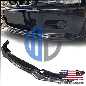 For 2001 2002 2003 2004 2005 2006 BMW E46 M3 W Style Carbon Fiber Front Lip