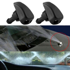 2Pcs/set Car Front Windshield Water Spray Wiper Nozzle Accessories Universal US (For: Toyota Prius V)