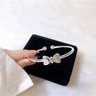 Fashion Silver Bowknot Bracelet Adjustable Bangle Women Wedding Jewelry Gift New