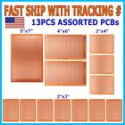 13pc PCB Kit Prototyping Single Sided Circuit Board Breadboard Stripboards