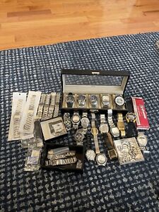 Large Lot of Vintage Men's Wristwatches From an Estate
