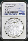 2023 w burnished silver eagle ngc ms70 first releases fr label