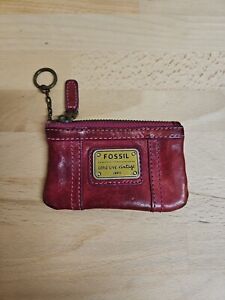 Fossil 'Long Live Vintage 1954' Red Leather change purse
