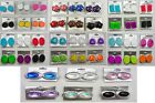 wholesale lot 6 pairs button  plastic colorful clip fashion earring