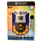 The Singing Machine Bluetooth CD+G Karaoke System, LED Lights & Microphone white