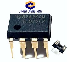 4PCS TL072CP + Sockets Low Noise JFET Dual Op-Amp DIP-8 New IC