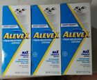 THREE 2.5oz ALEVE X Roller Ball Pain Relief Roll On Exp 4/24 Menthol Camphor