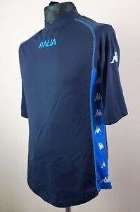 Italy 2000/2001 KAPPA Training Football Shirt Men's Size L Warm-Up Soccer Jersey