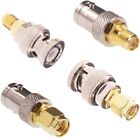 4 Piece BNC Male & Female to SMA Male & Female RF Connector Coaxial Adapter Kit