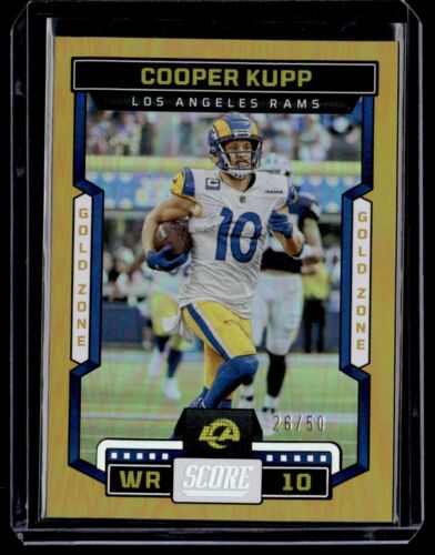 2023 Score Gold Zone Cooper Kupp 26/50 Los Angeles Rams #161