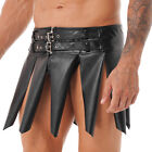 Sexy Mens Roman Gladiator Leather Cosplay Costume Adult Clubwear Lingerie Outfit