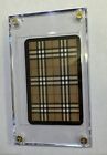 Authentic Burberry Playing Card 2 Of Hearts. Comes In Protector Display Case