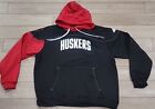 Adidas Nebraska Huskers Stadium Pullover Hoodie Mens XLarge HT3030 Black Red XL